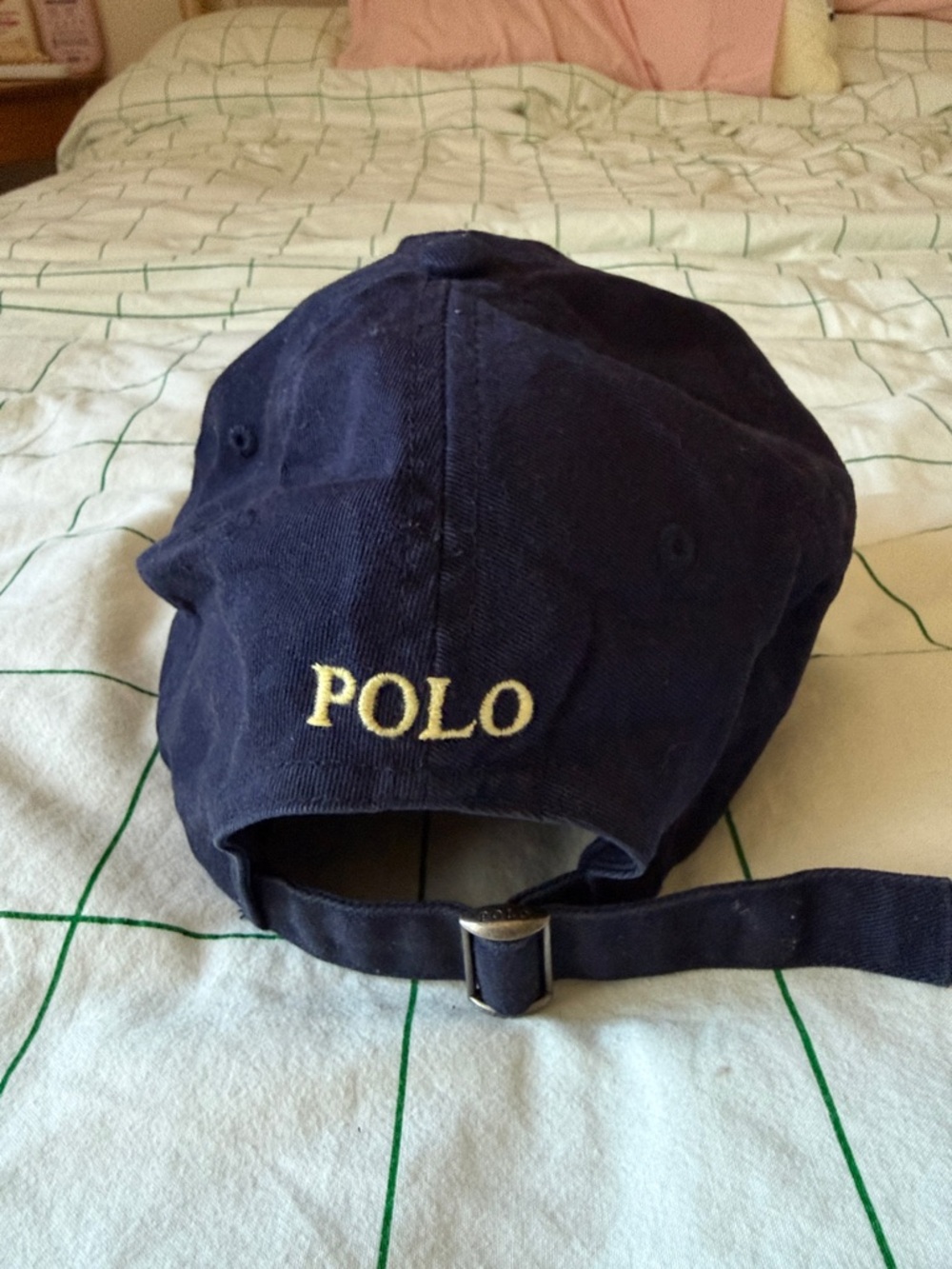 Ralph Lauren Navy Cap with Yellow Polo Pony Embroidery - Picture 2 of 5